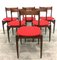 Italian Rosewood Dining Chairs, 1960s, Set of 6 1