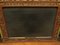 Chalkboard with Antique Carved Oak Latin Inscribed Frame 4