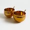Small Containers with Spoons for Pepper and Forssell Stone Salt for Skultuna, Sweden, 1970s, Set of 4 1