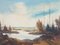 Artista scandinavo, The Autumn Pond, anni '70, Olio su tela, Con cornice, Immagine 4