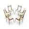 Wooden and Fabric Dining Chairs by RB Rossana, 1960s, Set of 6 1