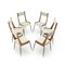 Wooden and Fabric Dining Chairs by RB Rossana, 1960s, Set of 6, Image 1