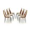 Wooden and Fabric Dining Chairs by RB Rossana, 1960s, Set of 6 3