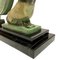 Spelter and Marble Offrande Sculpture Lamp with Glass Light by Fayral for Max Le Verrier, 2022 7