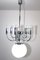 Lámpara de araña de vidrio opalino, años 20, Imagen 11
