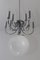 Lámpara de araña de vidrio opalino, años 20, Imagen 9