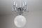 Lámpara de araña de vidrio opalino, años 20, Imagen 14
