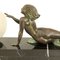 Spelter & Marble Seduction Lumineuse Skulptur Lampe mit beleuchteter Glaskugel von Fayral für Max Le Verrier, 2022 7