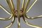Lámpara de araña de latón atribuida a Rupert Nikoll, años 50, Imagen 3