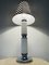 Vintage Italian Space Age Style Chrome White Table Lamp, 1980s 5