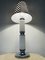 Vintage Italian Space Age Style Chrome White Table Lamp, 1980s, Image 5