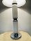 Vintage Italian Space Age Style Chrome White Table Lamp, 1980s 6