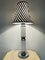 Vintage Italian Space Age Style Chrome White Table Lamp, 1980s 2