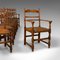 Antique English Oak Dining Chairs, 1910s, Set of 8, Image 12