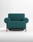 Paloma Armchair in Boucle Ocean Blue and Smoked Oak by Bernhardt & Vella for Collector 1
