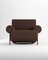 Paloma Armchair in Boucle Dark Brown and Smoked Oak Designed by Bernhardt & Vella for Collector 1