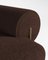 Paloma Armchair in Boucle Dark Brown and Smoked Oak Designed by Bernhardt & Vella for Collector 2