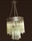 Vintage Brass & Glass Chandelier, 1940s 4