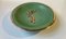 French Art Deco Ceramic Bowl with Green Glaze and Bronze, 1930s 2