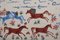 Suzani Tapestry with Horse Design, Animal Pictorial Silk on Silk Suzani Wall Hanging Decor and Table Runner 18 X 44 7