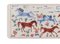 Arazzo Suzani con motivo a forma di cavallo, animali in seta su seta, decorazione da appendere alla parete Suzani e runner da tavola, 18 x 44, Immagine 2
