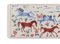 Suzani Tapestry with Horse Design, Animal Pictorial Silk on Silk Suzani Wall Hanging Decor and Table Runner 18 X 44, Image 2