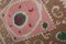 Vintage weiß verwaschene und rosa Stammes-Stickerei usbekischer Suzani Wandteppich oder Tischdecke 6