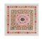 Vintage weiß verwaschene und rosa Stammes-Stickerei usbekischer Suzani Wandteppich oder Tischdecke 1