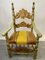 Baroque Throne Armchair, 1950s 1