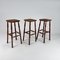 Mid-Century Barhocker aus Eiche & Stroh, 1960er, 3er Set 6