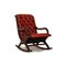 Red Leather Chesterfield Rocking Armchair 1