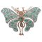 Rose Gold and Silver Butterfly Brooch, 1960s, Image 1