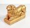 Golden Wooden Lions, 1600s, Set of 2 7