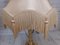 Vintage Brass Table Lamp with Tassel Fringe Lampshade, 1960s 3
