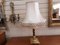 Vintage Brass Table Lamp with Fringe Lampshade, 1960s, Image 6