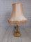 Vintage Brass Table Lamp with Fringe Lampshade, 1960s 1