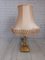 Vintage Brass Table Lamp with Fringe Lampshade, 1960s, Image 1