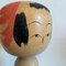 Muñeca Kokeshi japonesa vintage hecha a mano con cabeza tambaleante, Imagen 2