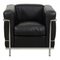 Lc2 Armchair in Black Leather by Le Corbusier for Cassina, Image 1