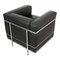 Lc2 Armchair in Black Leather by Le Corbusier for Cassina 4