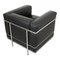 Lc2 Armchair in Black Leather by Le Corbusier for Cassina, Image 4