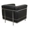 Lc2 Armchair in Black Leather by Le Corbusier for Cassina, Image 3