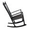 Rocking Chair J16 en Chêne avec Cadre Noir et Osier Naturel par Hans J Wegner pour Fredericia, 1940s 3