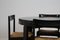 Italian Black Lacquered Dining Set, 1970s, Set of 5 3