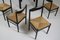 Italian Black Lacquered Dining Set, 1970s, Set of 5 2