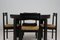 Italian Black Lacquered Dining Set, 1970s, Set of 5 17