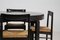 Italian Black Lacquered Dining Set, 1970s, Set of 5 9