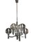 Chrome & Glass Chandelier Lamp from Kaiser Leuchten, 1960s 7