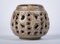Cuenco danés de cerámica tallada con agujeros, años 50, Imagen 1