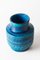 Blaue Rimini Keramikvase Aldo Londi für Bitossi, Italien zugeschrieben 2